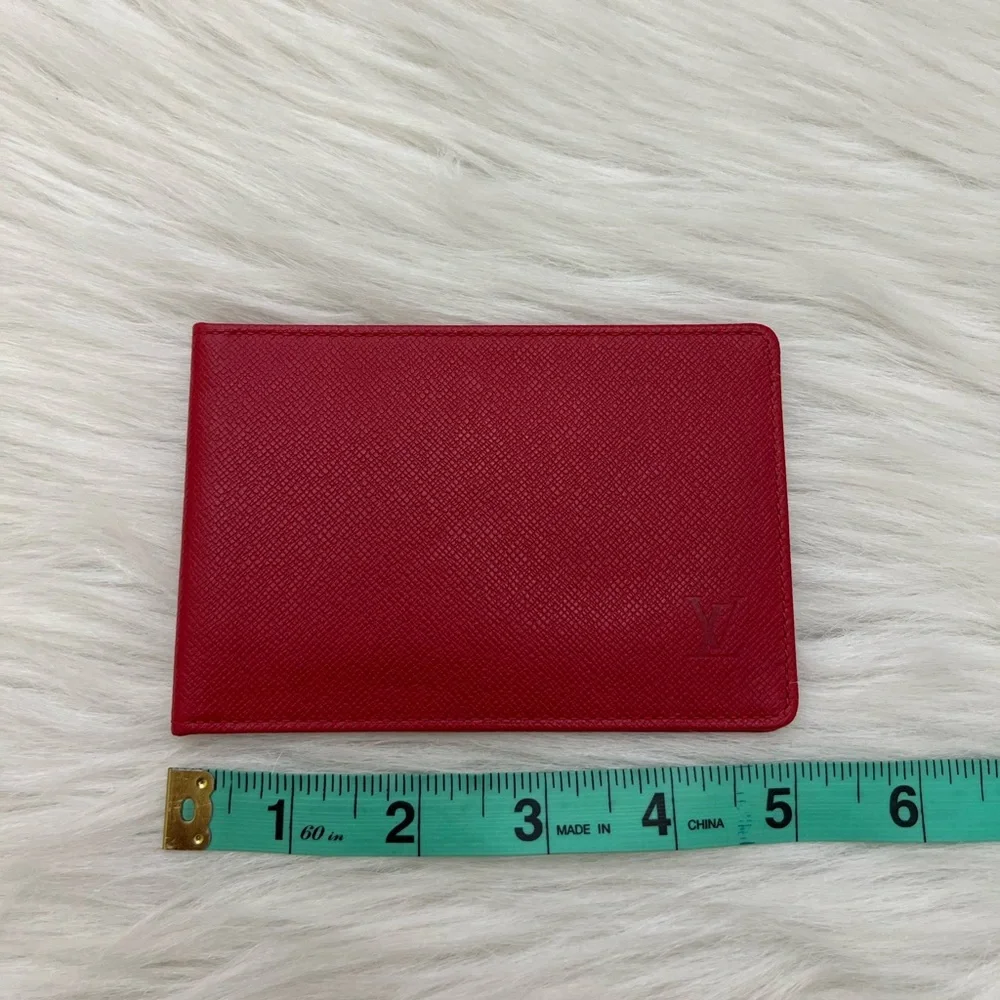 LOUIS VUITTON - RED SAFFIANO LEATHER BUSINESS CARDHOLDER WALLET